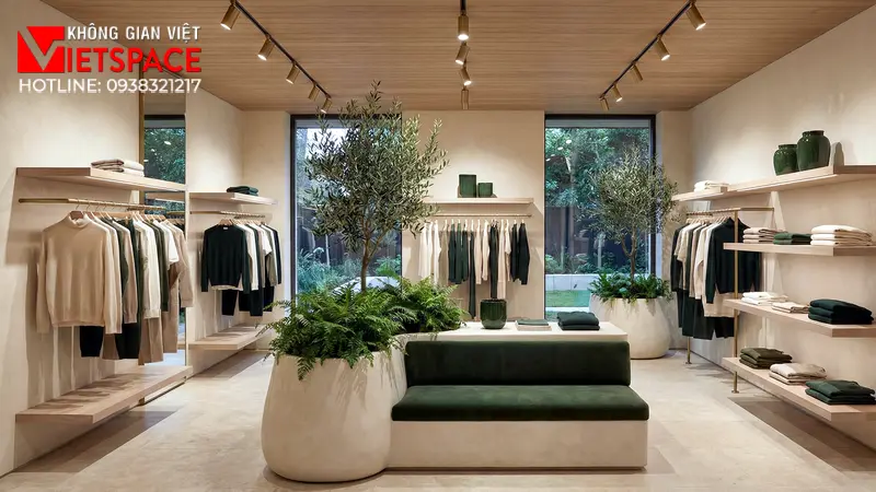 thiết kế cửa hàng thời trang luxleaf studio _9