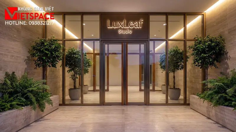 thiết kế cửa hàng thời trang luxleaf studio _11