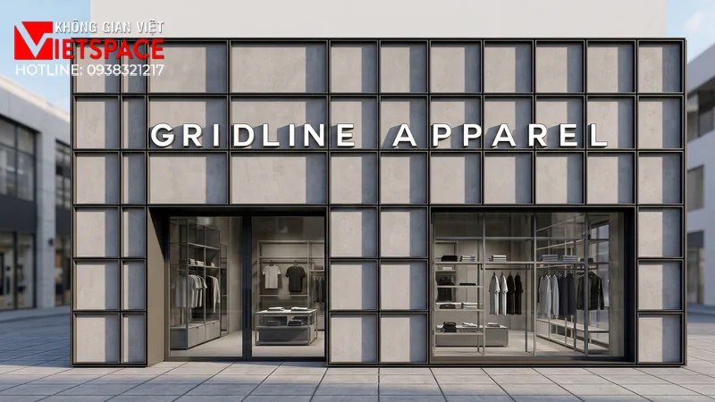 thiết kế cửa hàng thời trang gridline apparel _2