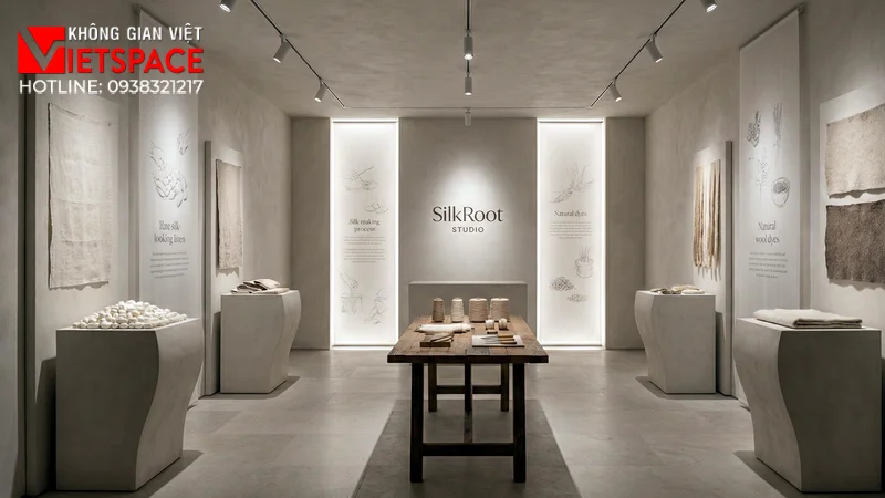 thiết kế cửa hàng thời trang silkroot studio _3