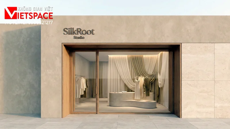 thiết kế cửa hàng thời trang silkroot studio _13