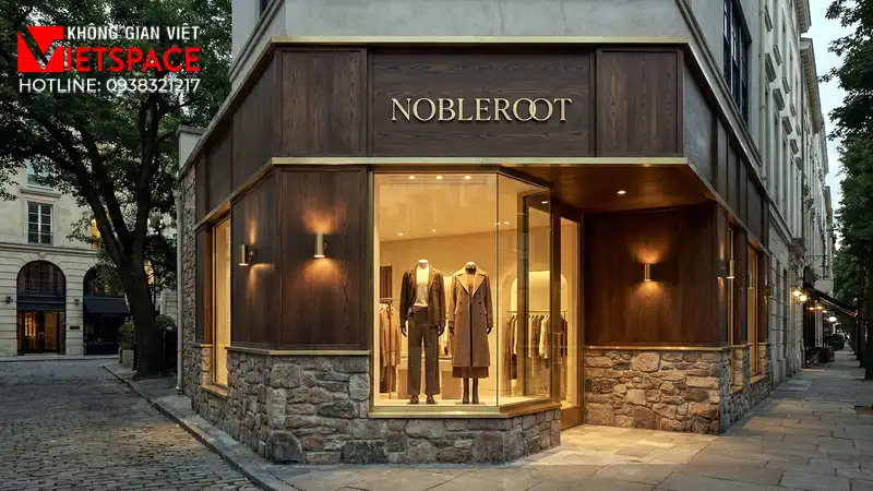 thiết kế cửa hàng thời trang nobleroot _1