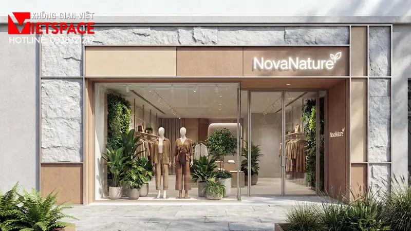 thiết kế cửa hàng thời trang novanature _1