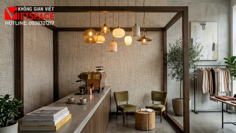 thiết kế cửa hàng thời trang frame & fabric _5