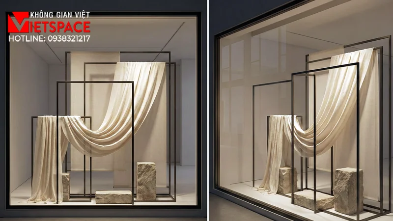 thiết kế cửa hàng thời trang frame & fabric _6