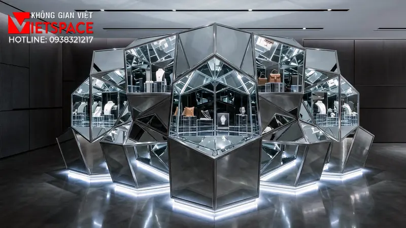 thiết kế cửa hàng thời trang mirror infinity _3