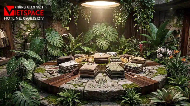 thiết kế cửa hàng thời trang jungle identity _5
