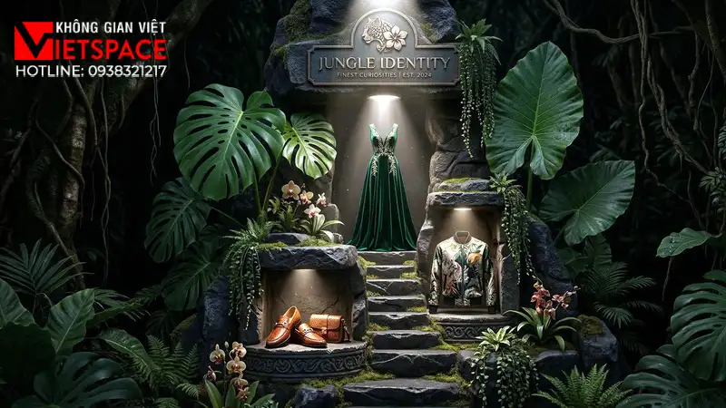 thiết kế cửa hàng thời trang jungle identity _8