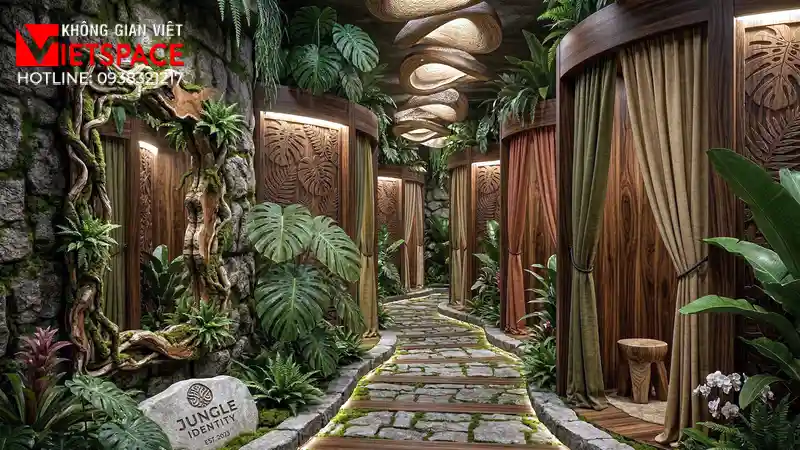 thiết kế cửa hàng thời trang jungle identity _9