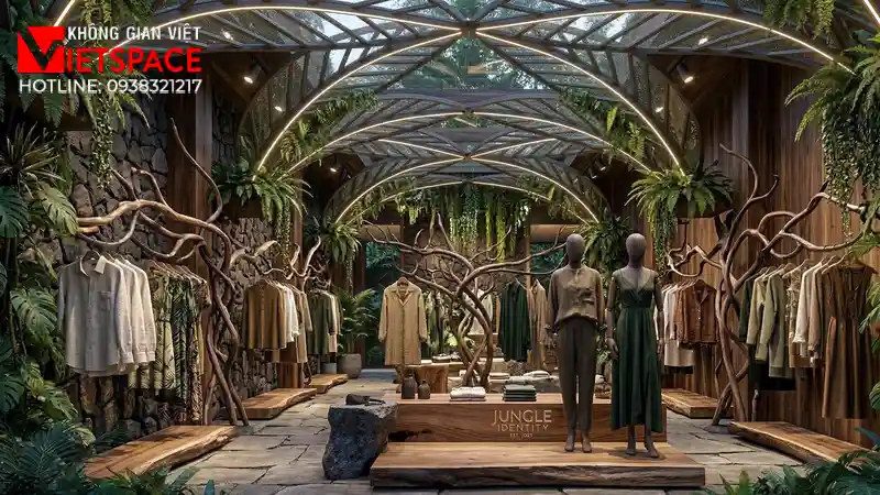 thiết kế cửa hàng thời trang jungle identity _10