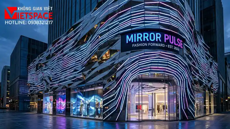 thiết kế cửa hàng thời trang mirror pulse _1