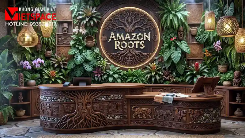 thiết kế cửa hàng thời trang amazon roots _7
