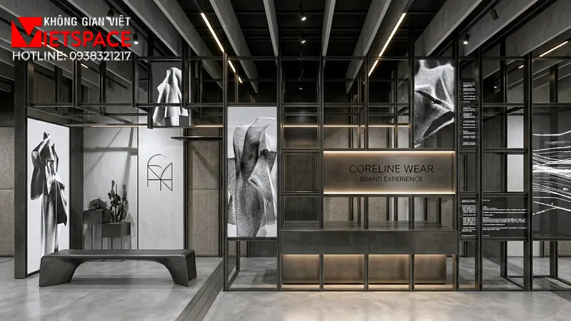 thiết kế cửa hàng thời trang coreline wear _5