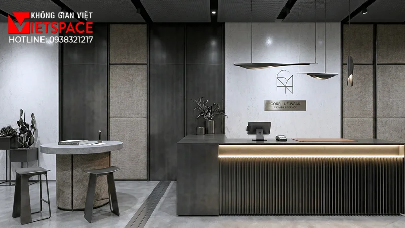 thiết kế cửa hàng thời trang coreline wear _6