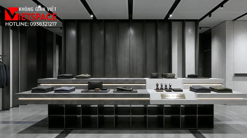 thiết kế cửa hàng thời trang coreline wear _7