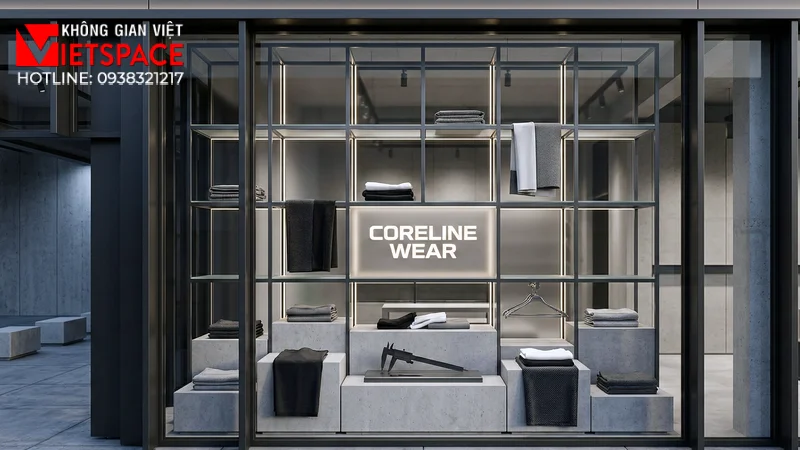 thiết kế cửa hàng thời trang coreline wear _9