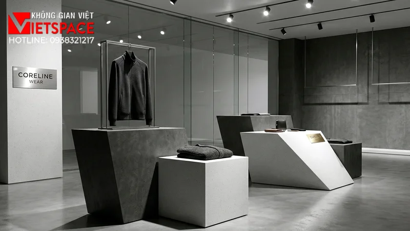 thiết kế cửa hàng thời trang coreline wear _10
