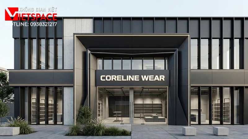 thiết kế cửa hàng thời trang coreline wear _12