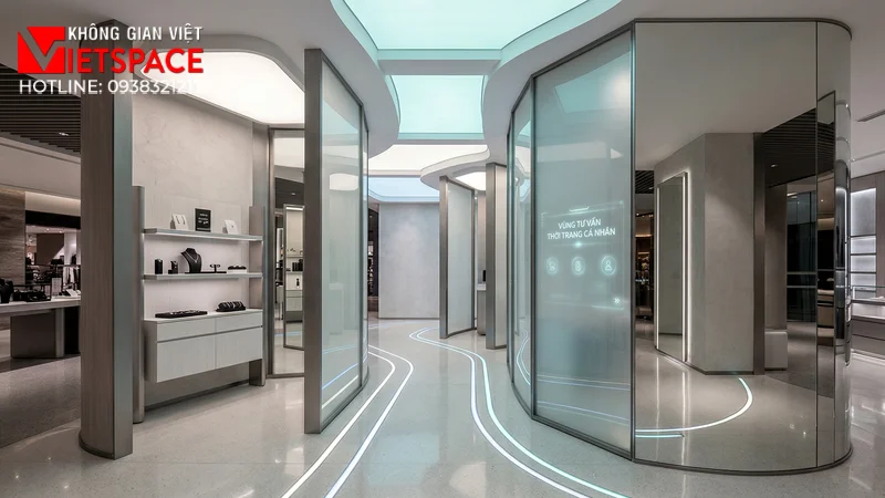 thiết kế cửa hàng thời trang digital mirror _12