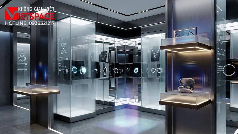 thiết kế cửa hàng thời trang digital mirror _13