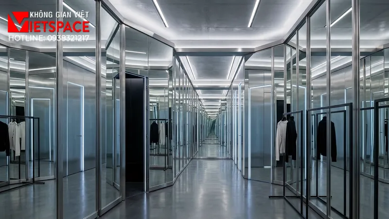 thiết kế cửa hàng thời trang endless mirror _8
