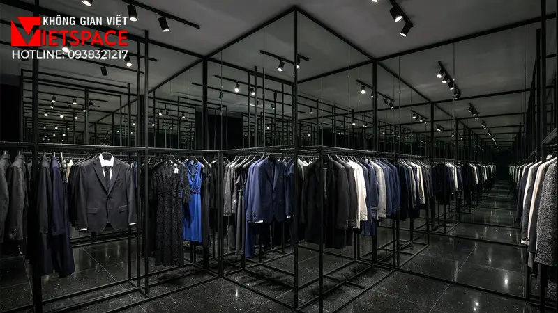 thiết kế cửa hàng thời trang mirror chamber _7