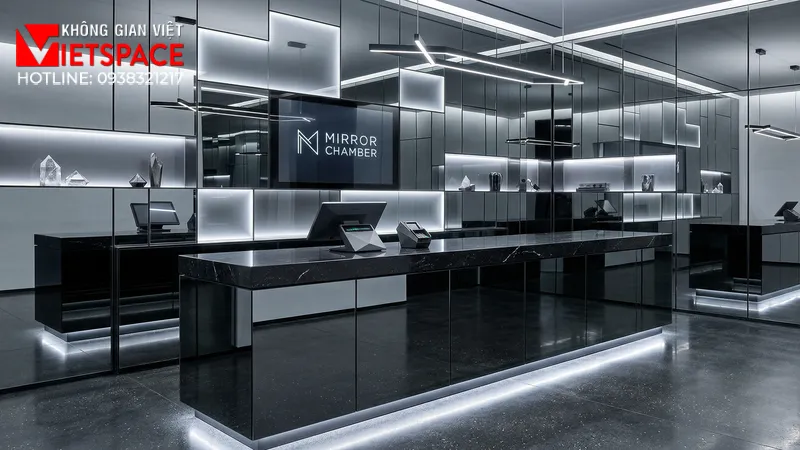 thiết kế cửa hàng thời trang mirror chamber _11