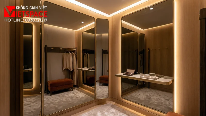 thiết kế cửa hàng thời trang mirror glow _5
