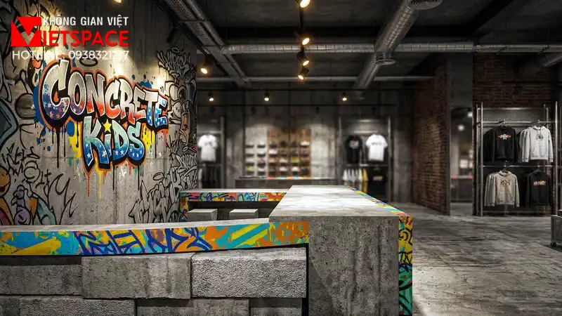 thiết kế cửa hàng thời trang concrete kids _5