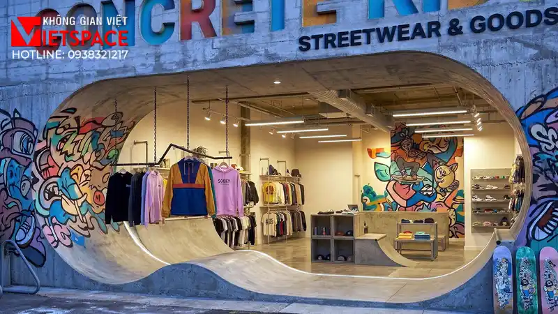 thiết kế cửa hàng thời trang concrete kids _9