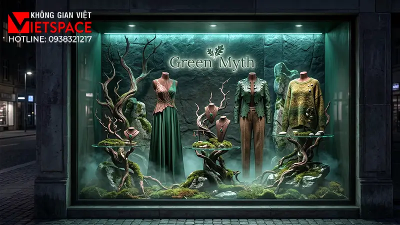 thiết kế cửa hàng thời trang green myth _3
