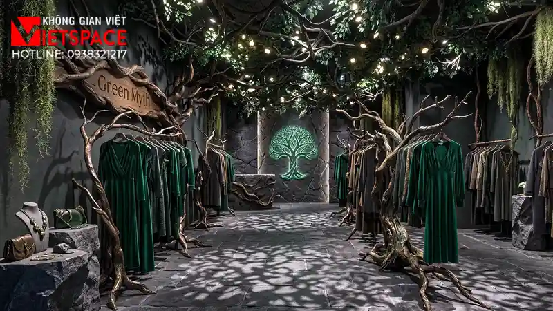 thiết kế cửa hàng thời trang green myth _11