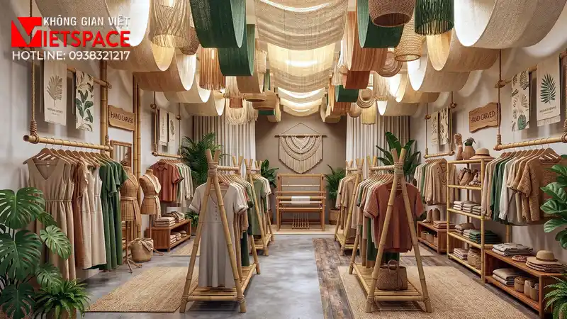 thiết kế cửa hàng thời trang jungle loom _7
