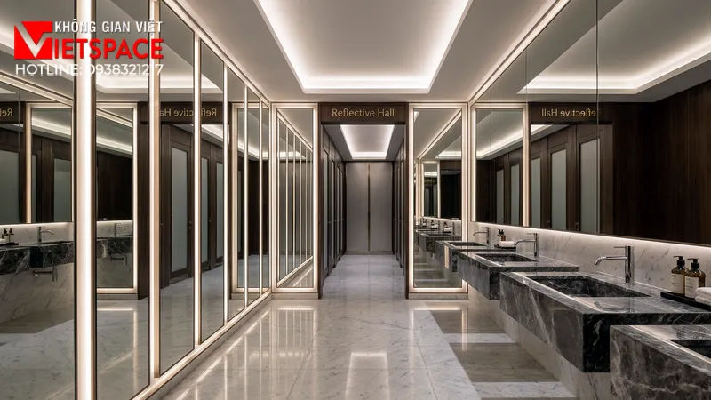 thiết kế cửa hàng thời trang reflective hall _10