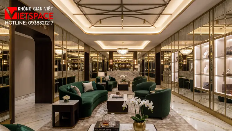 thiết kế cửa hàng thời trang reflective hall _11