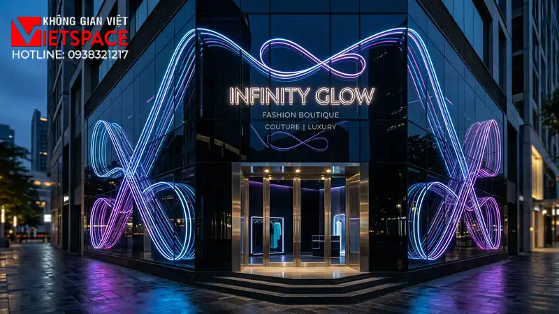 thiết kế cửa hàng thời trang infinity glow _2