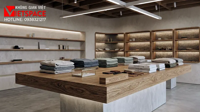 thiết kế cửa hàng thời trang modern grain _7