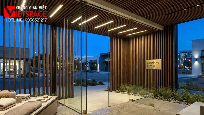 thiết kế cửa hàng thời trang modern grain _10