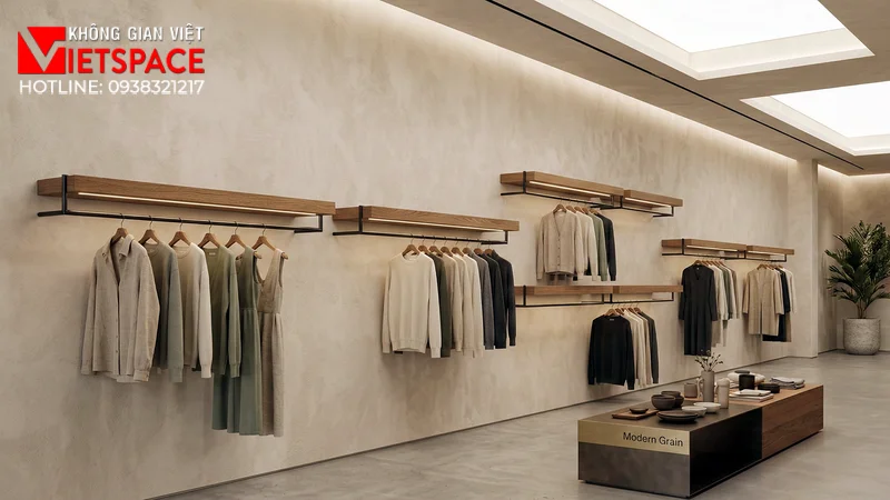 thiết kế cửa hàng thời trang modern grain _11