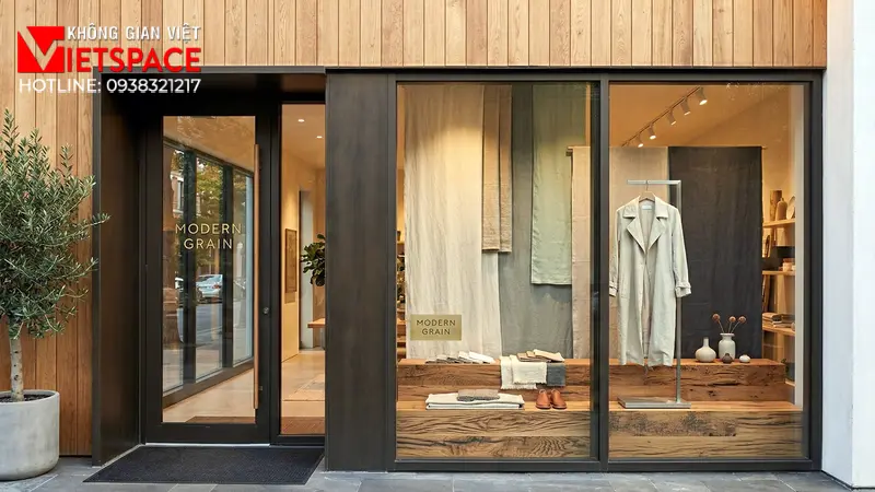thiết kế cửa hàng thời trang modern grain _13