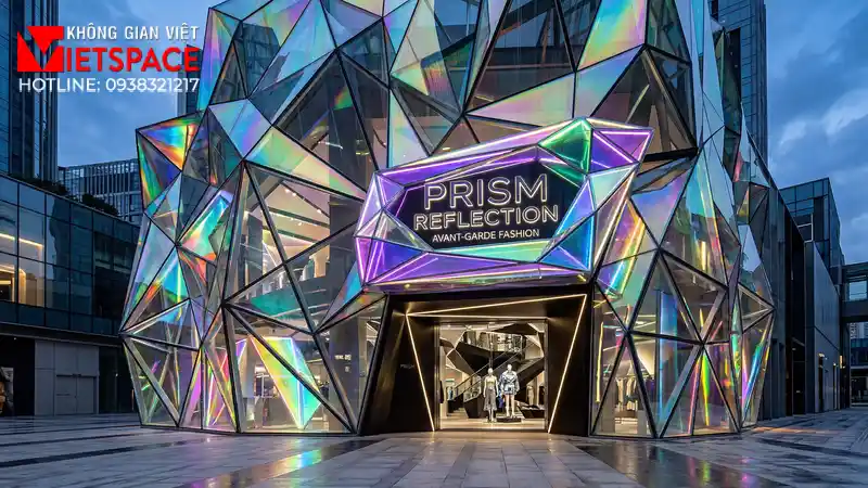 thiết kế cửa hàng thời trang prism reflection _1