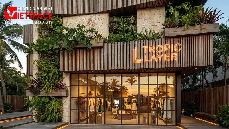 thiết kế cửa hàng thời trang tropic layer _2