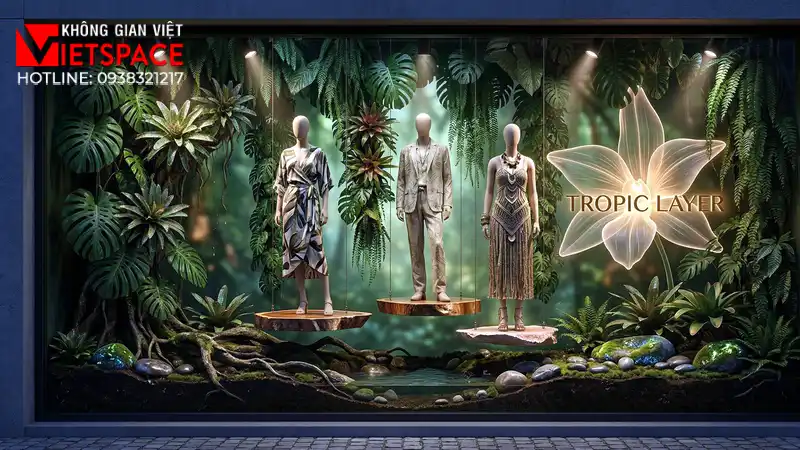 thiết kế cửa hàng thời trang tropic layer _7