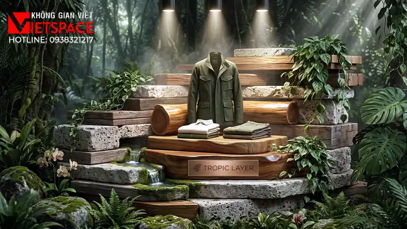 thiết kế cửa hàng thời trang tropic layer _9