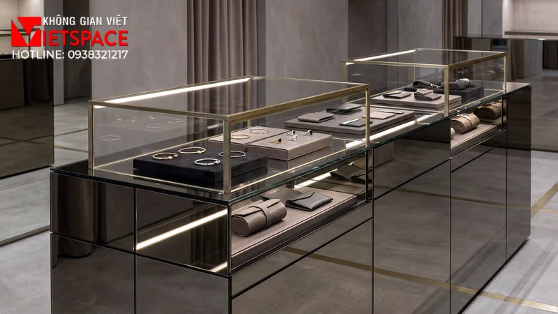 thiết kế cửa hàng thời trang mirror surface _3