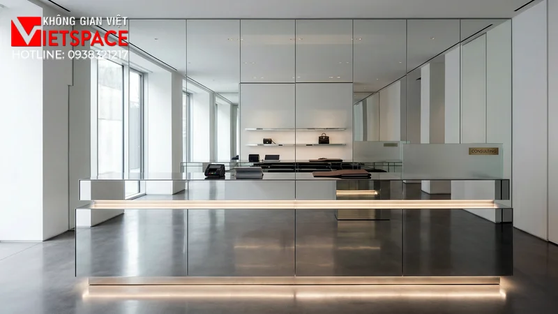 thiết kế cửa hàng thời trang mirror surface _5