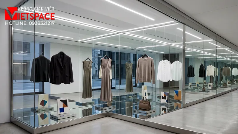 thiết kế cửa hàng thời trang mirror surface _6