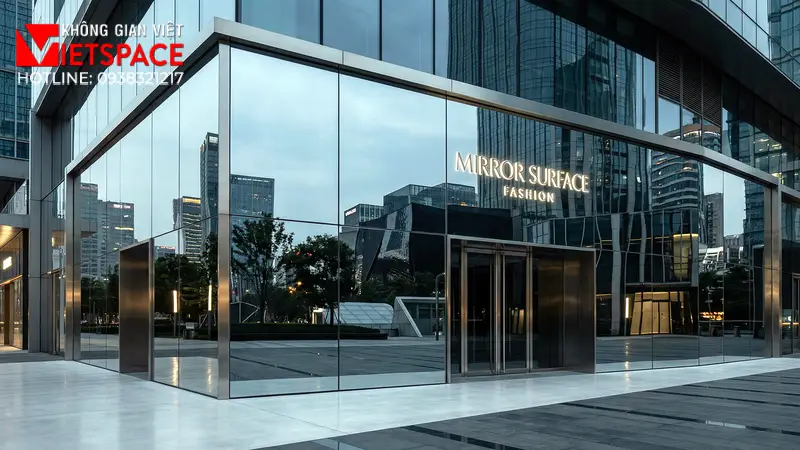 thiết kế cửa hàng thời trang mirror surface _1