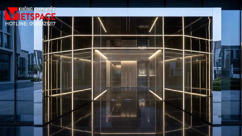 thiết kế cửa hàng thời trang mirror surface _12