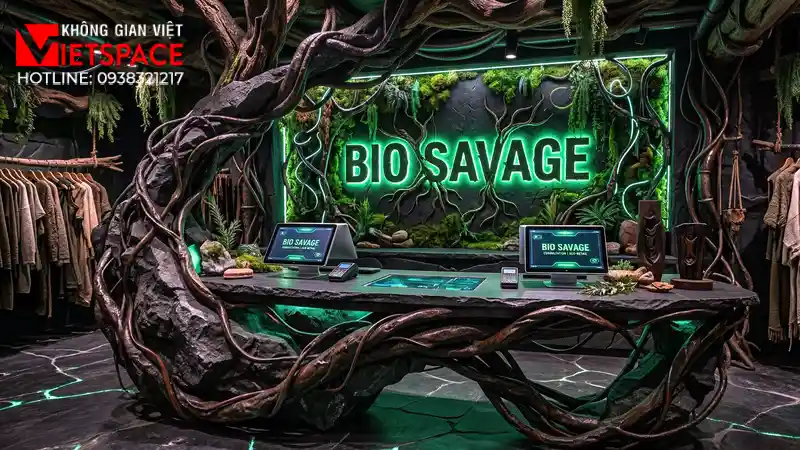 thiết kế cửa hàng thời trang bio savage _5